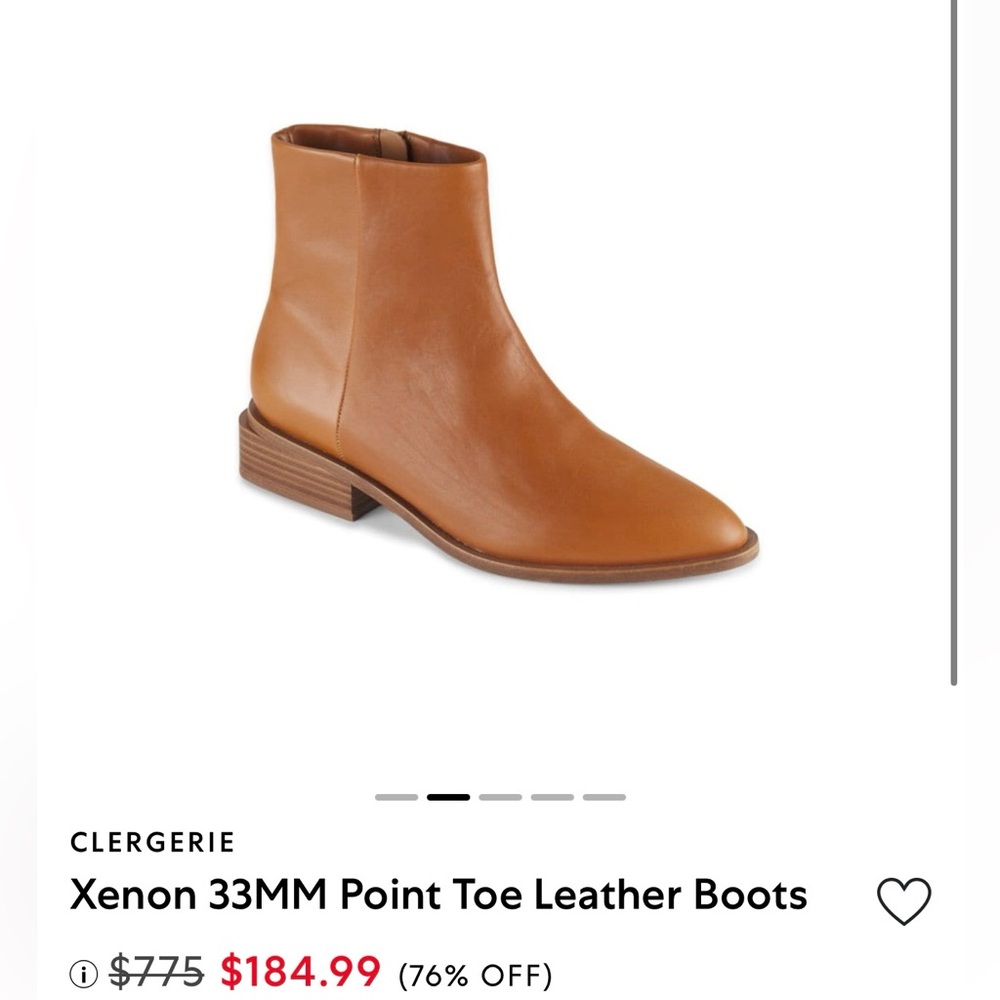 Clergerie Camel color booties size 40.5 (9.5)